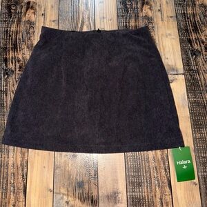 HALARA Dark Gray Corduroy Mini Skirt